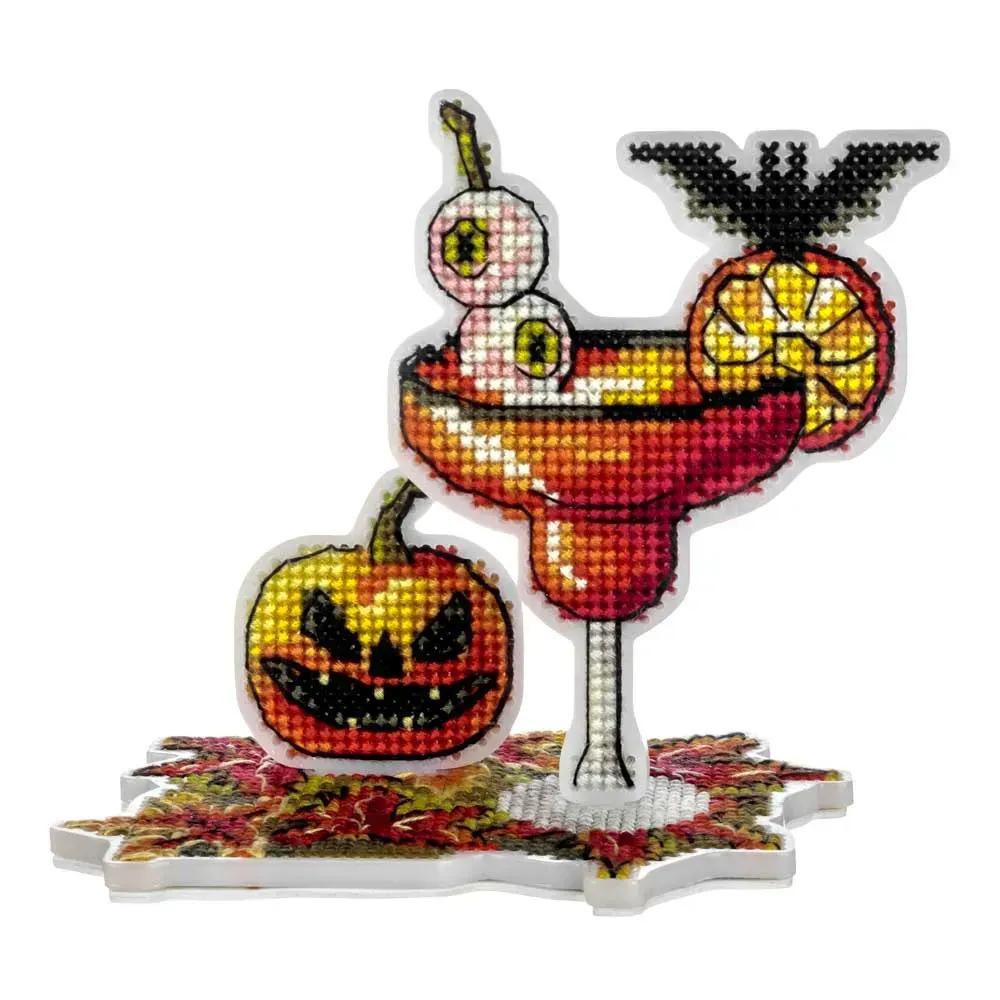 Cross Stitch Kit on plastic base: Bat Eye Cocktail