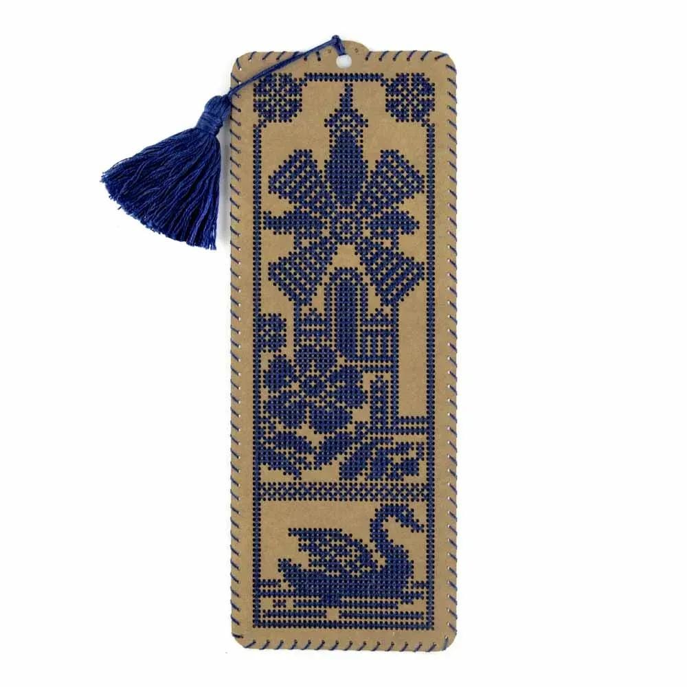 Bookmark set Craft cardboard embroidery kit "Old Mill"