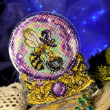 Cross Stitch kit Honey magic, threads, beads and decorative crystals.