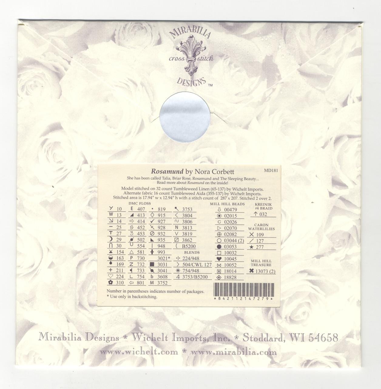 Mirabilia - Rosamund cross stitch pattern only, MD-181