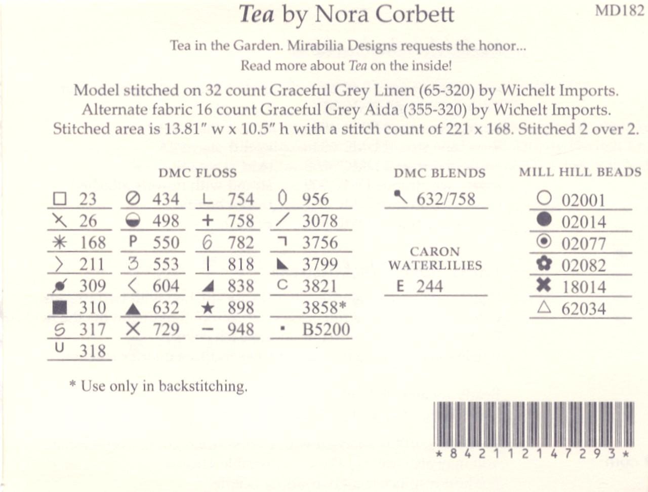 Mirabilia - Tea (In The Garden) cross stitch pattern only, MD-182