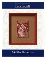 Red Ribbon Stocking Cross Stitch Chart: Nora Corbett Fair Isle Pattern