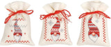 Christmas Gnomes Cross Stitch Bag Kit: Set of 3, Vervaco