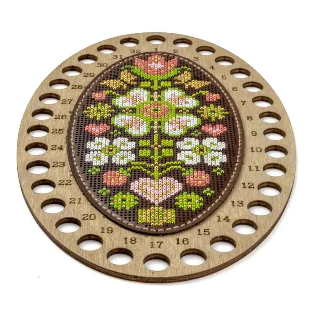 DIY Thread Organizer Kit: Faux Leather Ornament, Needlework Gift