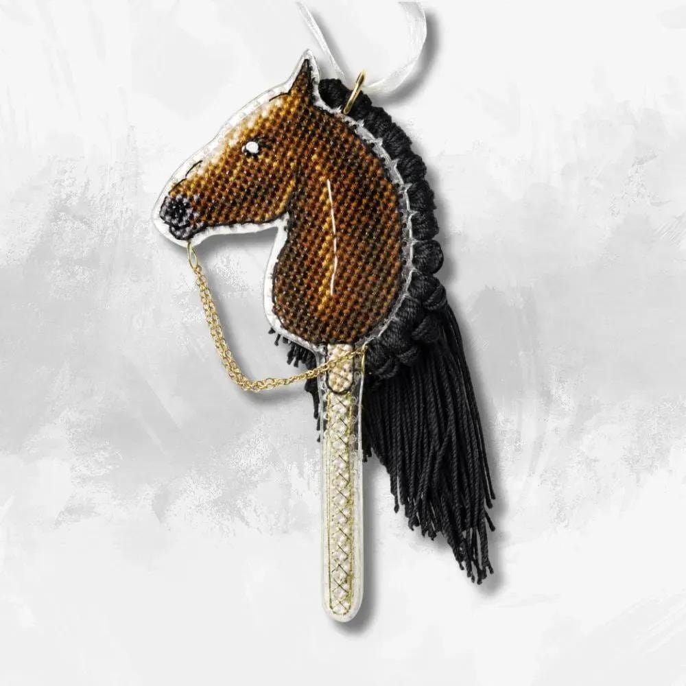 Cross Stitch Kit: Dark Horse DIY on Perforated Plastic
