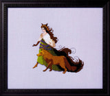 Daughters Of The Wild - Miss Brown Wolf Cross Stitch Chart Pattern by Nora Corbett NC370