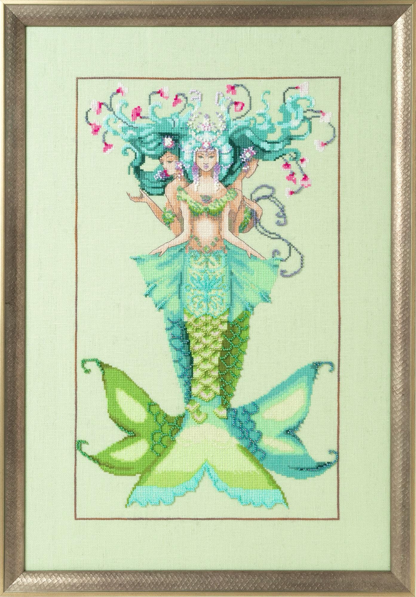 Mirabilia - The Three Mermaids cross stitch pattern only, MD-178