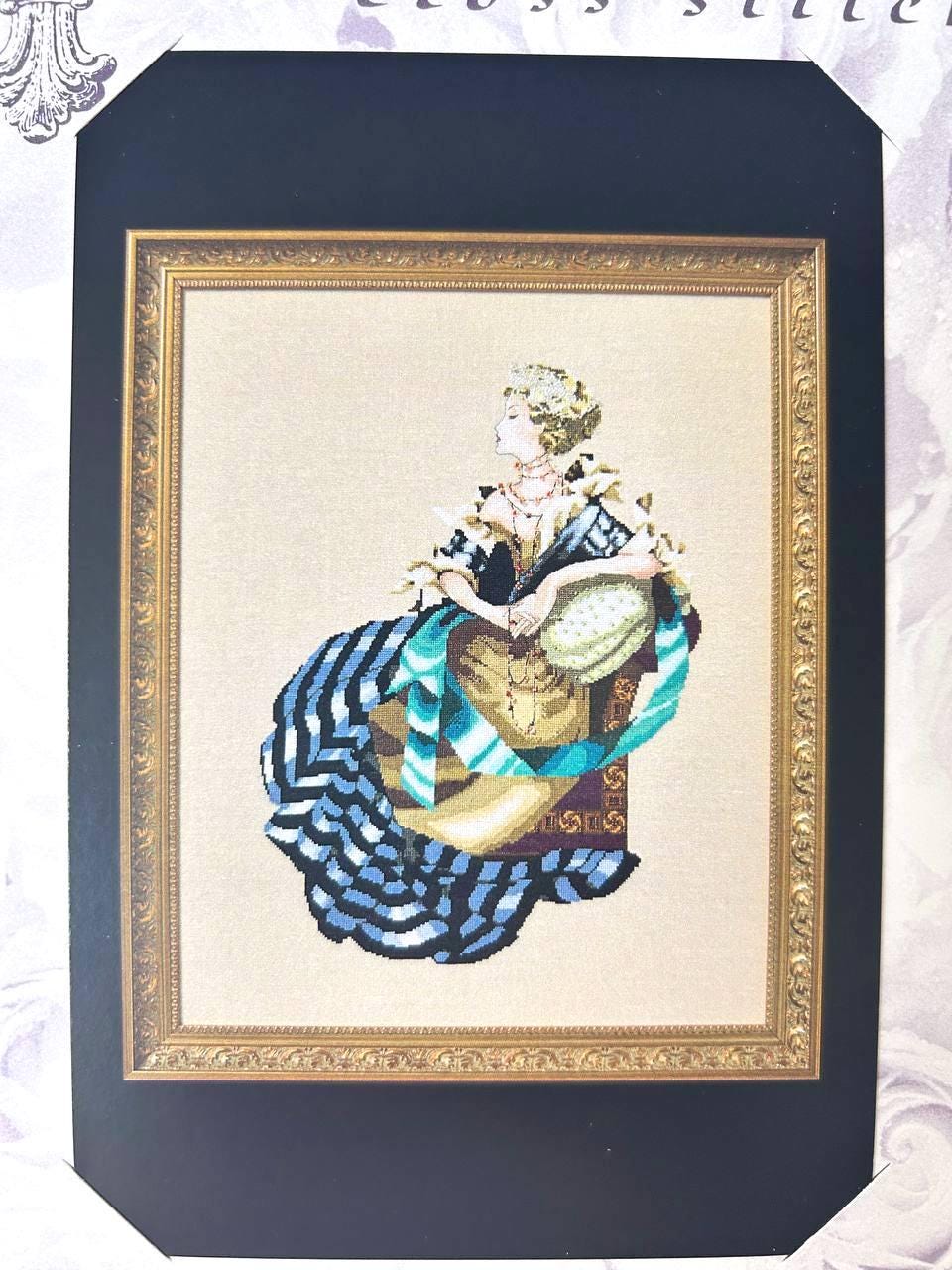 Mirabilia - Portrait of Lady M cross stitch pattern and Embellishment pack, MD-200, MD-200E