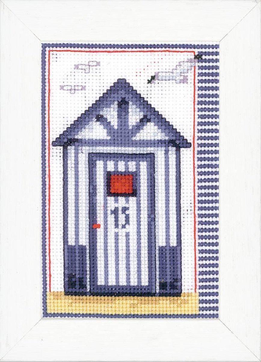 Cross Stitch  Kit, Cabin Beach Vervaco, 8.2"x5.9" (21x15cm), PN-0144662