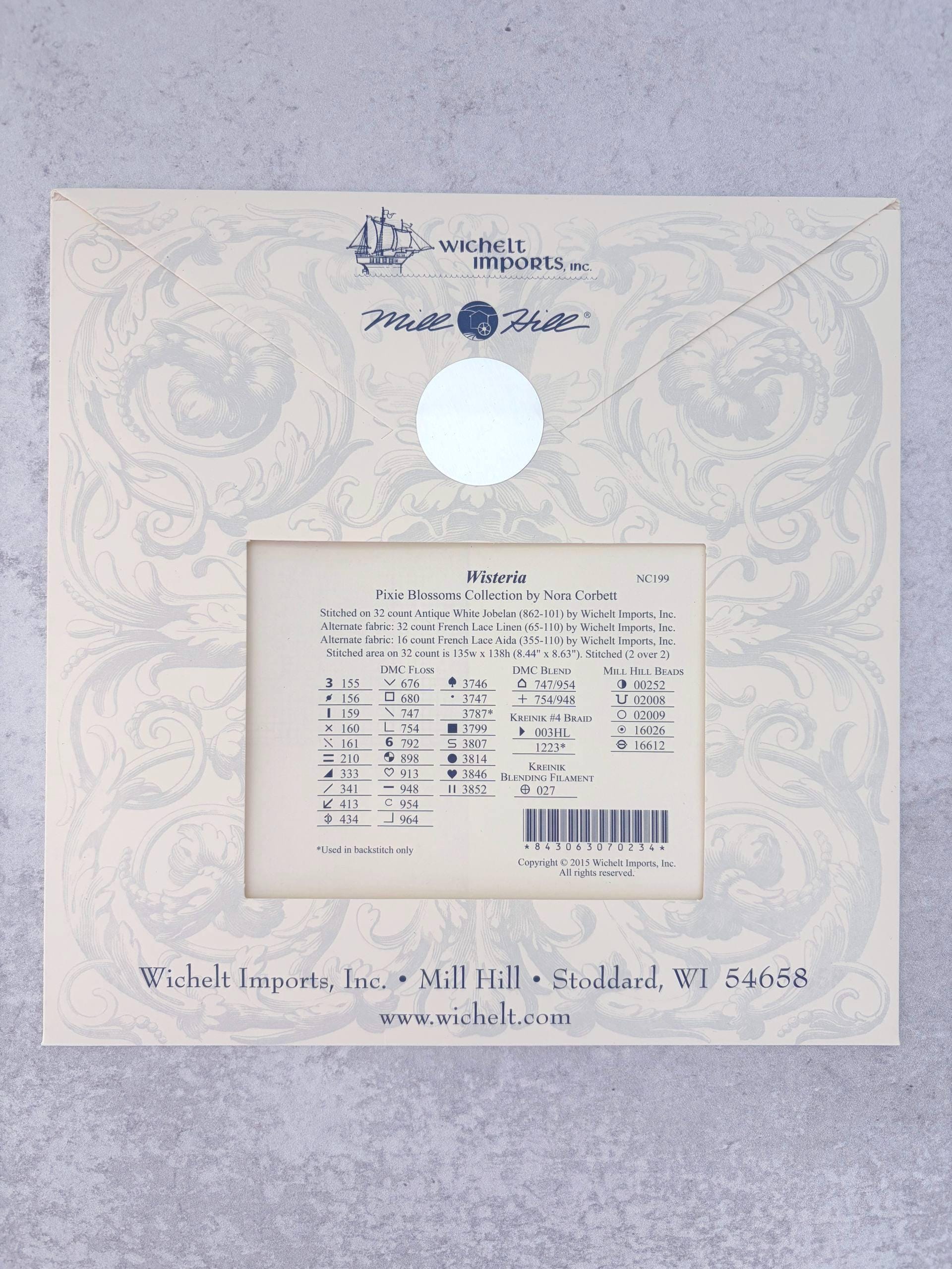 WISTERIA-Pixie Blossoms Nora Corbett cross stitch pattern only, Mirabilia Designs NC199