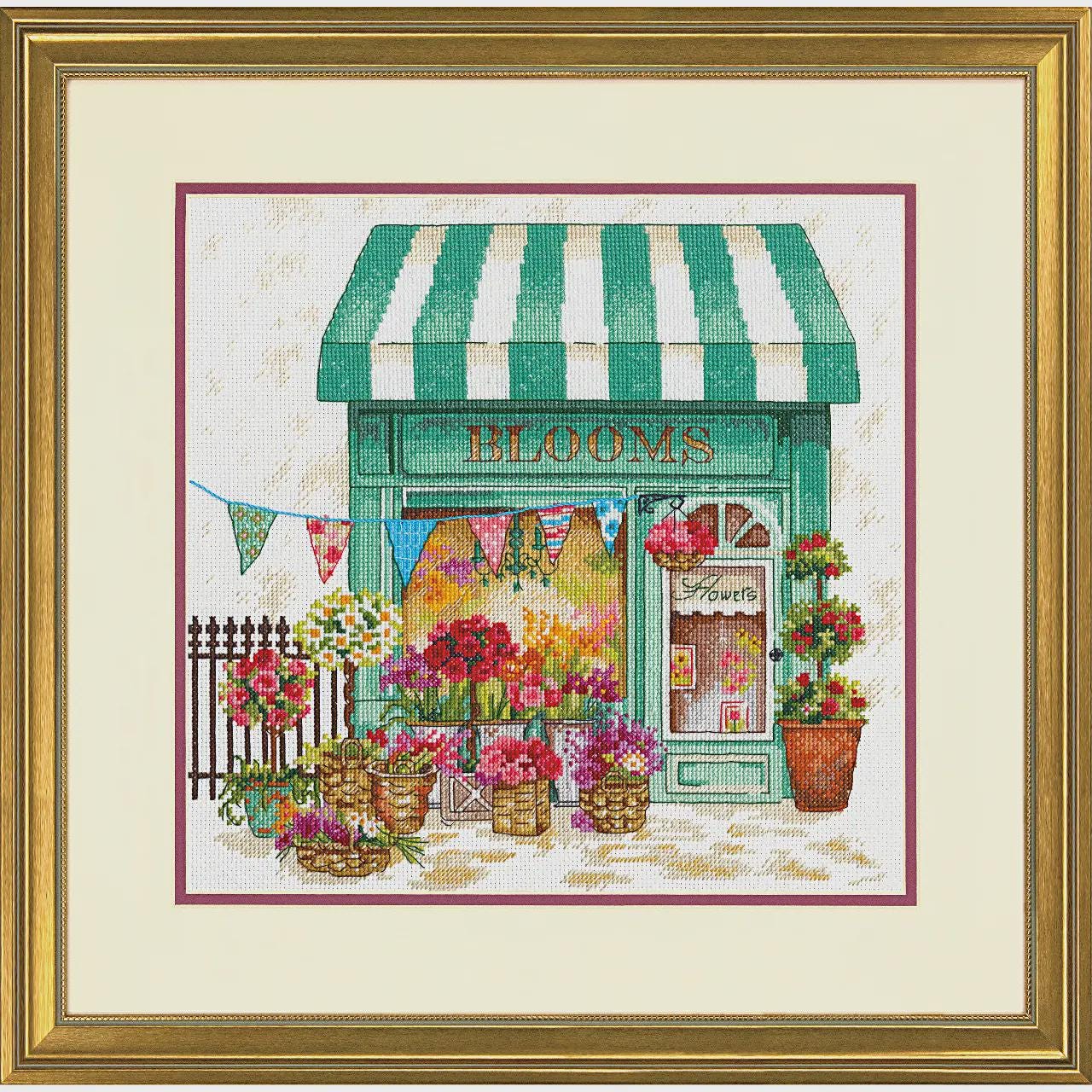 Dimensions Counted Cross Stitch Kit, Blooms Flower Shop (14 Count), 70-35401