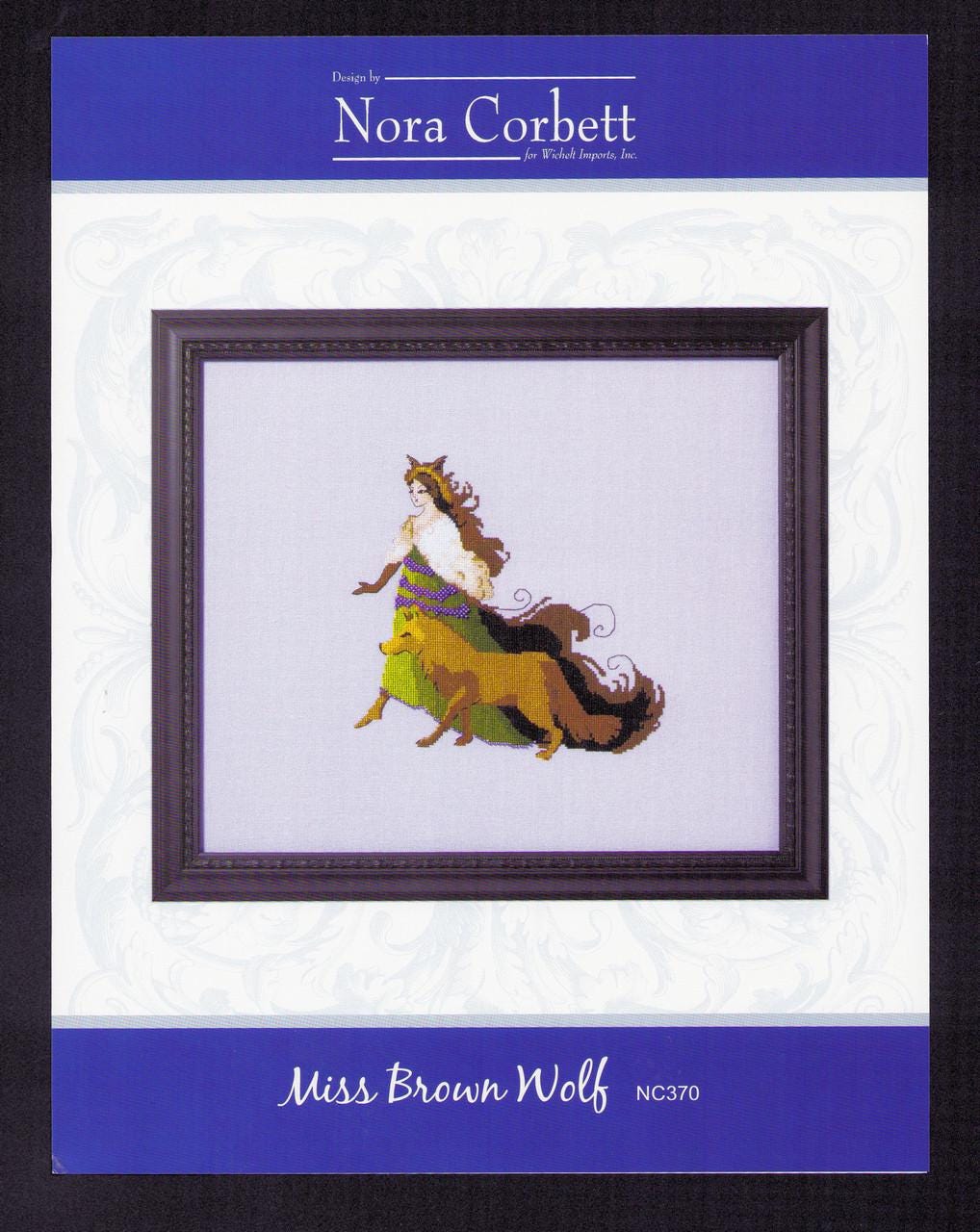Daughters Of The Wild - Miss Brown Wolf Cross Stitch Chart Pattern by Nora Corbett NC370