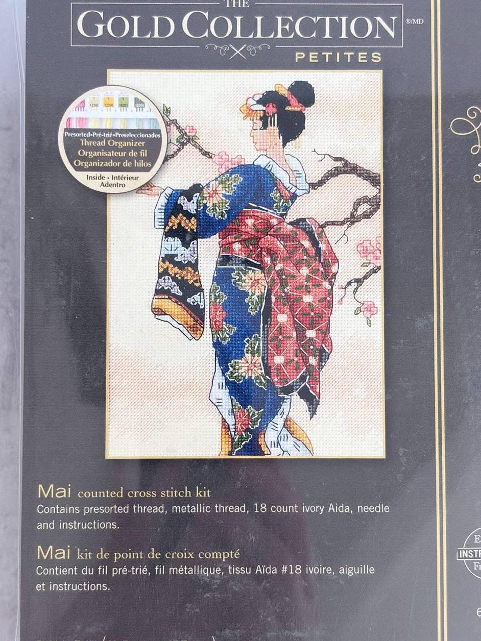 Dimensions Gold Collection Petites Mai 6760, Counted Cross Stitch Kit, 18 Count Ivory Aida
