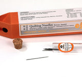 Short Embroidery Needles Set Quilting: Tulip, Japan, Sharp Tip (6 pcs) THN-089e