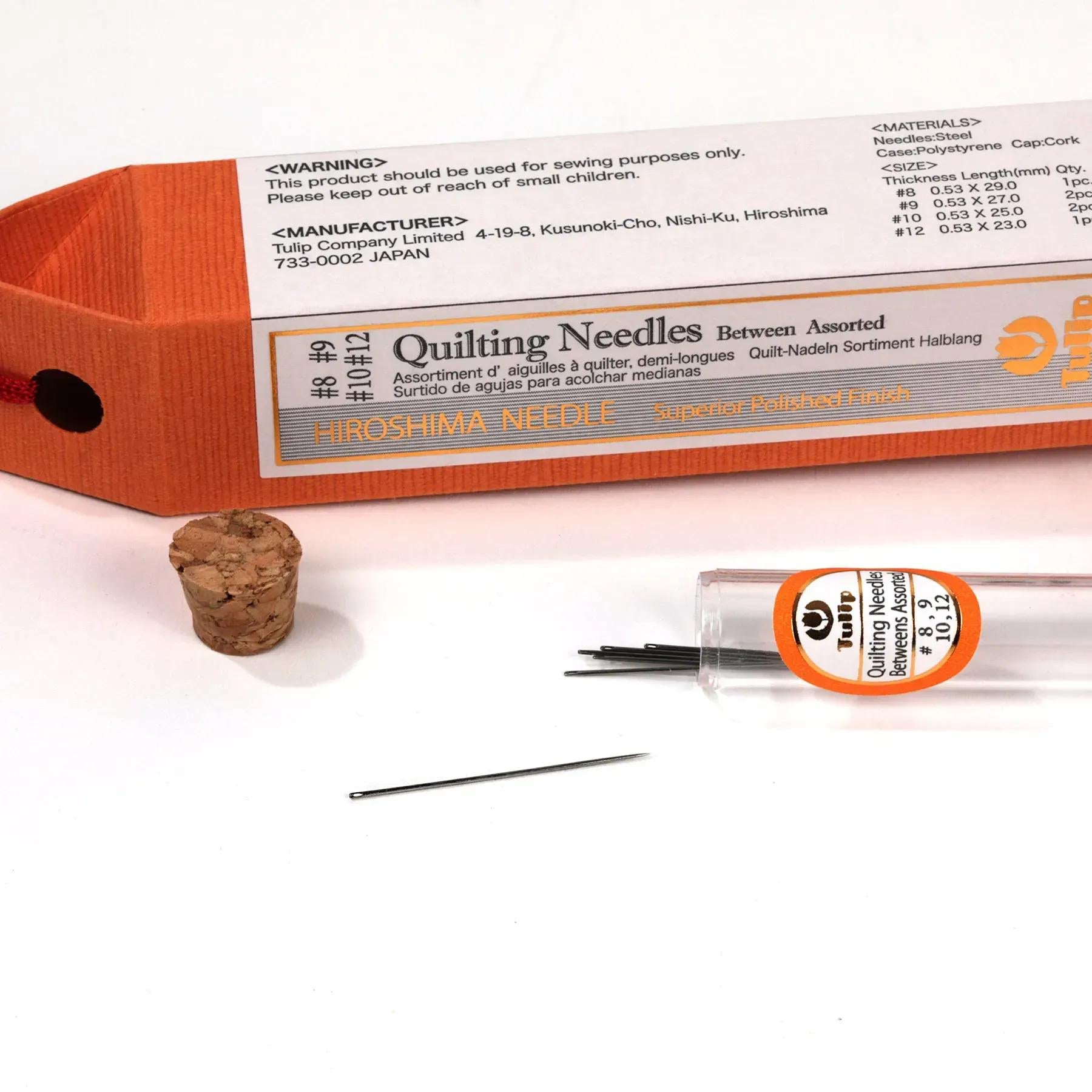 Short Embroidery Needles Set Quilting: Tulip, Japan, Sharp Tip (6 pcs) THN-089e