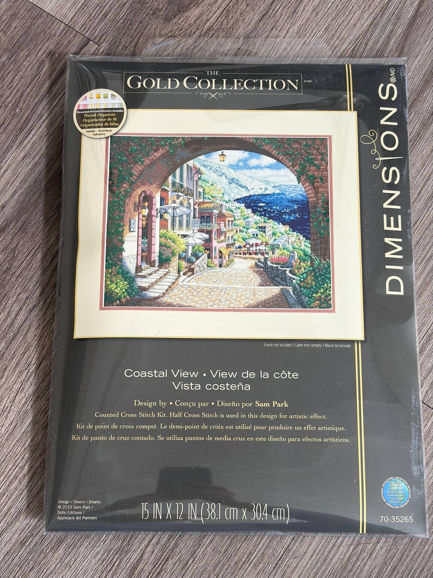 Coastal View Counted Cross Stitch Kit: Dimensions Gold Collection (18ct Aida)