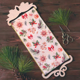 Christmas lace Cross Stitch Sampler Kit: Tela Artis Hand-Dyed DMC, Evenweave Fabric