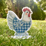 Easter Bead Embroidery Kit on Acrylic base, cross stitch, porcelain rooster