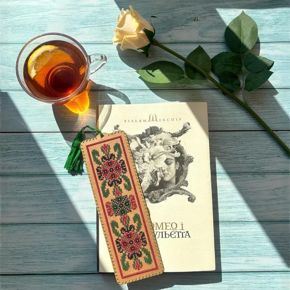 Bookmark set Craft cardboard embroidery kit "Art Nouveau"