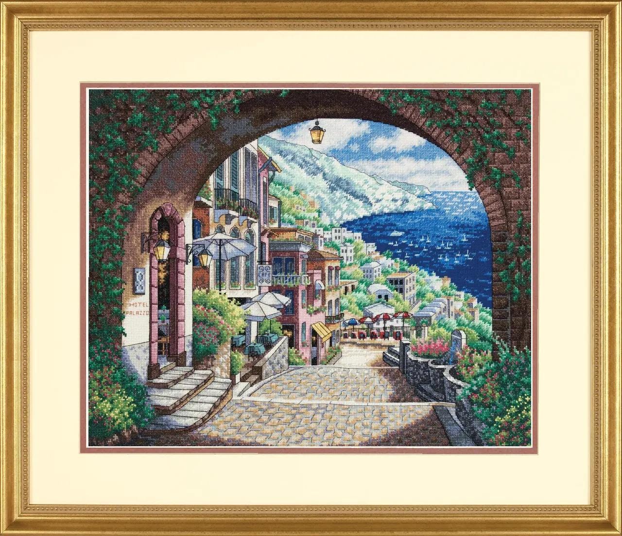 Coastal View Counted Cross Stitch Kit: Dimensions Gold Collection (18ct Aida)