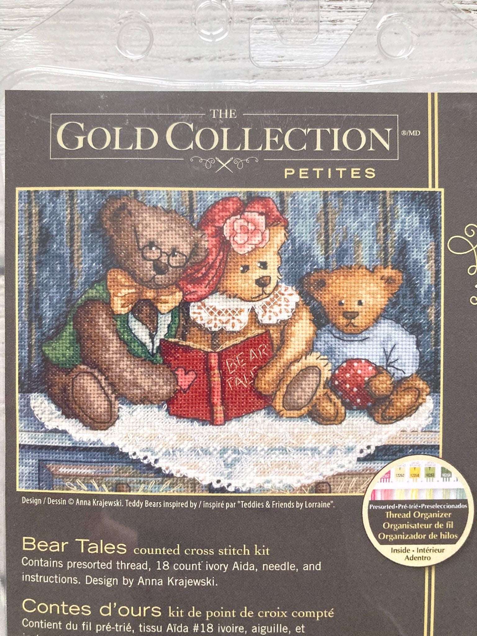 Counted Cross Stitch Kit DIMENSIONS Gold Collection petites, Bear Tales, 65054