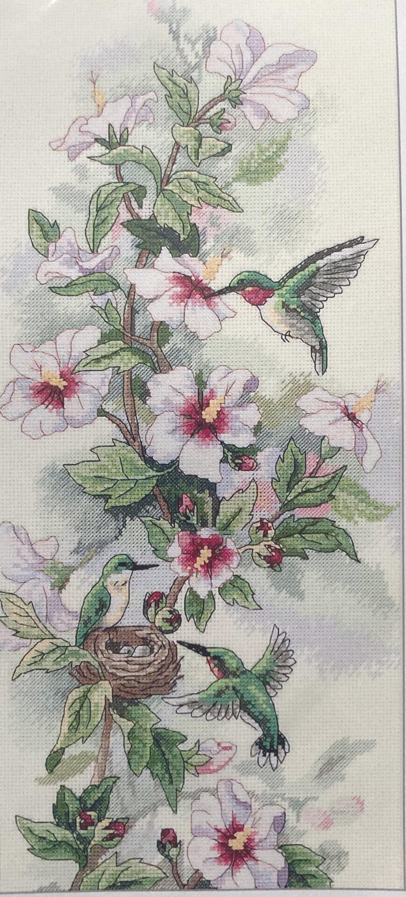 Dimensions Needlecrafts Hummingbird Art 13667, Counted Cross Stitch Kit, 14 Count Ivory Aida