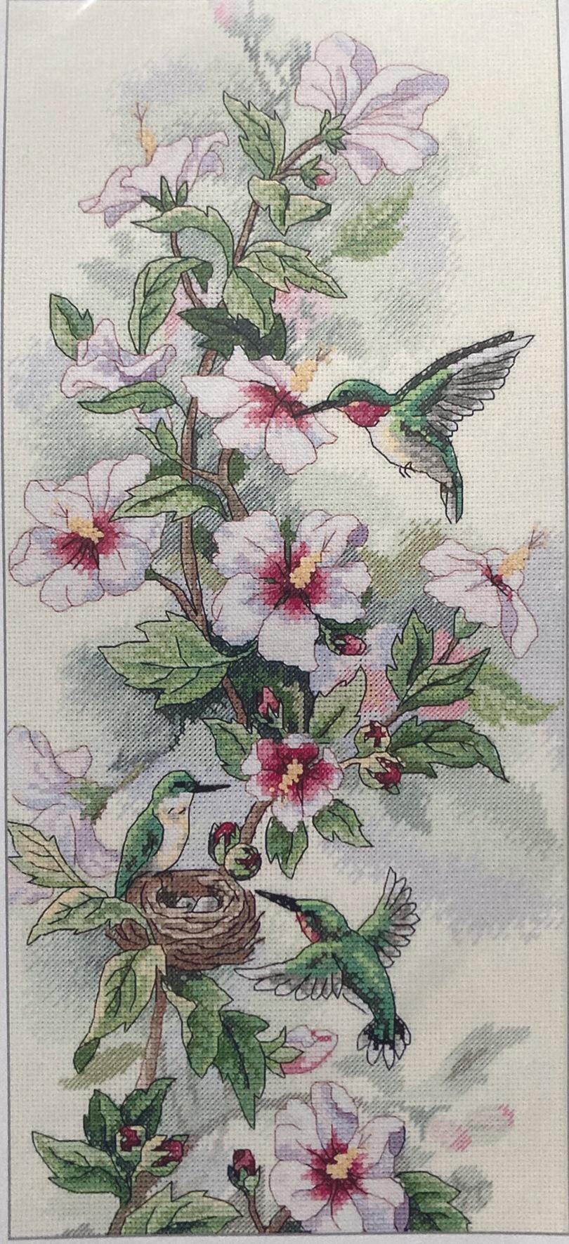 Dimensions Needlecrafts Hummingbird Art 13667, Counted Cross Stitch Kit, 14 Count Ivory Aida