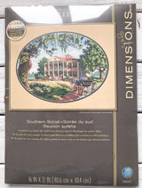 Dimensions Gold Collection Southern Social 35010, Counted Cross Stitch Kit, 18 Count Ivory Aida