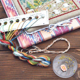 Counted Cross Stitch Sampler Kit:Shepherd's Path, Hand-Dyed threads, Evenweave Fabric, Beads