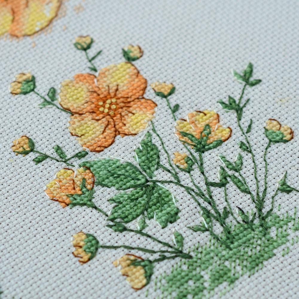 Counted Cross Stitch Kit: Honey collection, Aida 16ct,Hand-Dyed Threads