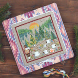 Counted Cross Stitch Sampler Kit:Shepherd's Path, Hand-Dyed threads, Evenweave Fabric, Beads