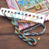 Counted Cross Stitch Sampler Kit:Carpets and the sun, Hand-Dyed threads, Evenweave Fabric, Beads
