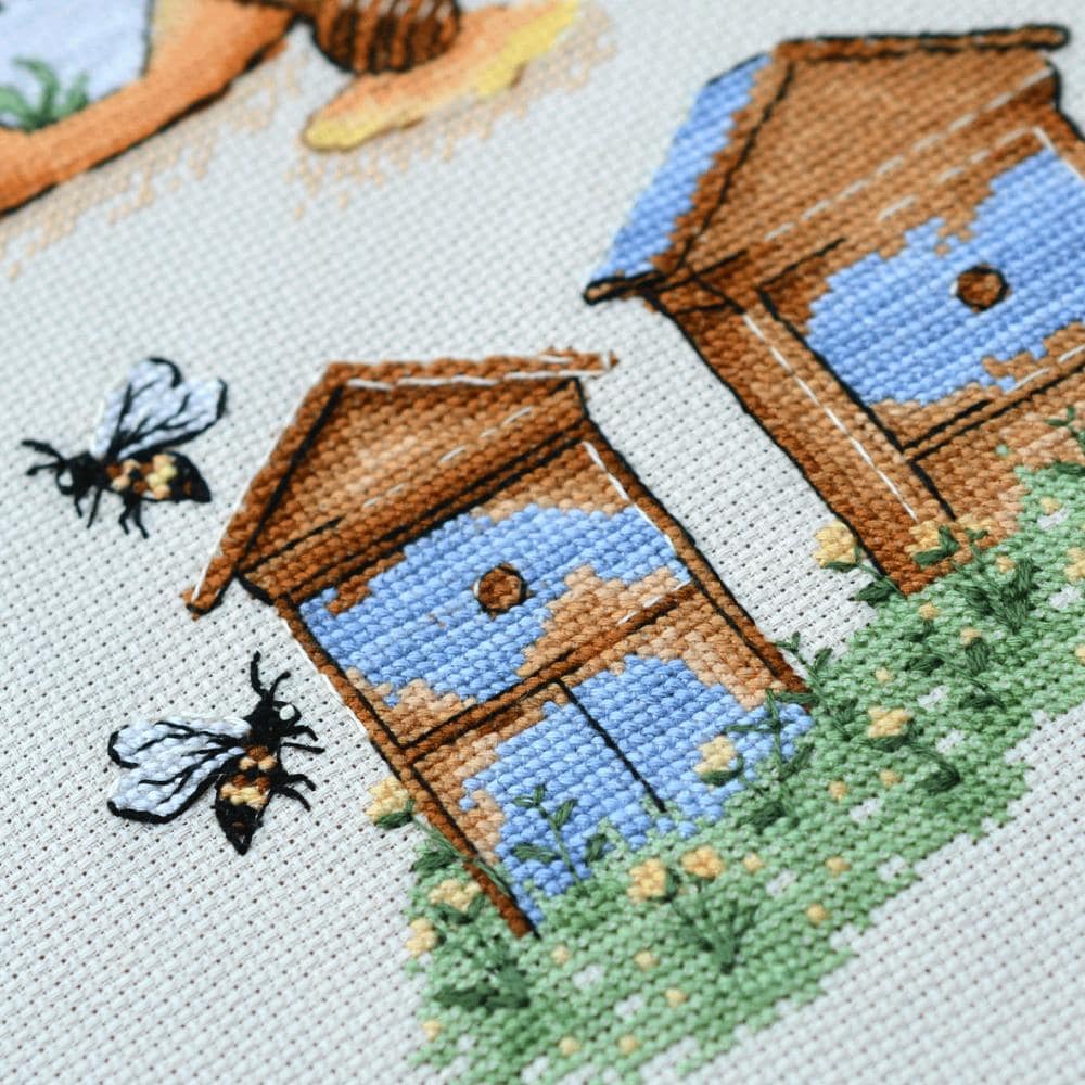 Counted Cross Stitch Kit: Honey collection, Aida 16ct,Hand-Dyed Threads