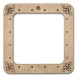 Plywood Embroidery Hoop with Magnetic Holders (5.5x5.5 IN), plain, hand-painted