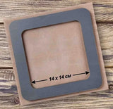 Plywood Embroidery Hoop with Magnetic Holders (5.5x5.5 IN), gray, plain, hand-painted