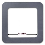 Plywood Embroidery Hoop with Magnetic Holders (5.5x5.5 IN), gray, plain, hand-painted