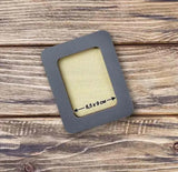 Vertical Gray Plywood Embroidery Hoop with Magnetic Holders (2.5x3.5 IN), plain, hand-painted