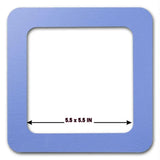 Plywood Embroidery Hoop with Magnetic Holders (5.5x5.5 IN), blue, plain, hand-painted