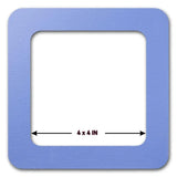 Plywood Embroidery Hoop with Magnetic Holders (4x4 IN), blue, plain, hand-painted