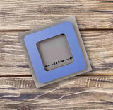 Small Blue Plywood Embroidery Hoop with Magnetic Holders (2.4x2.4 IN), plain, hand-painted