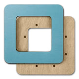 Small  Plywood Embroidery Hoop pastel green-blue with Magnetic Holders (2.4x2.4 IN), plain, hand-painted