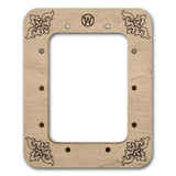 Vertical Blue Plywood Embroidery Hoop with Magnetic Holders (2.5x3.5 IN), plain, hand-painted