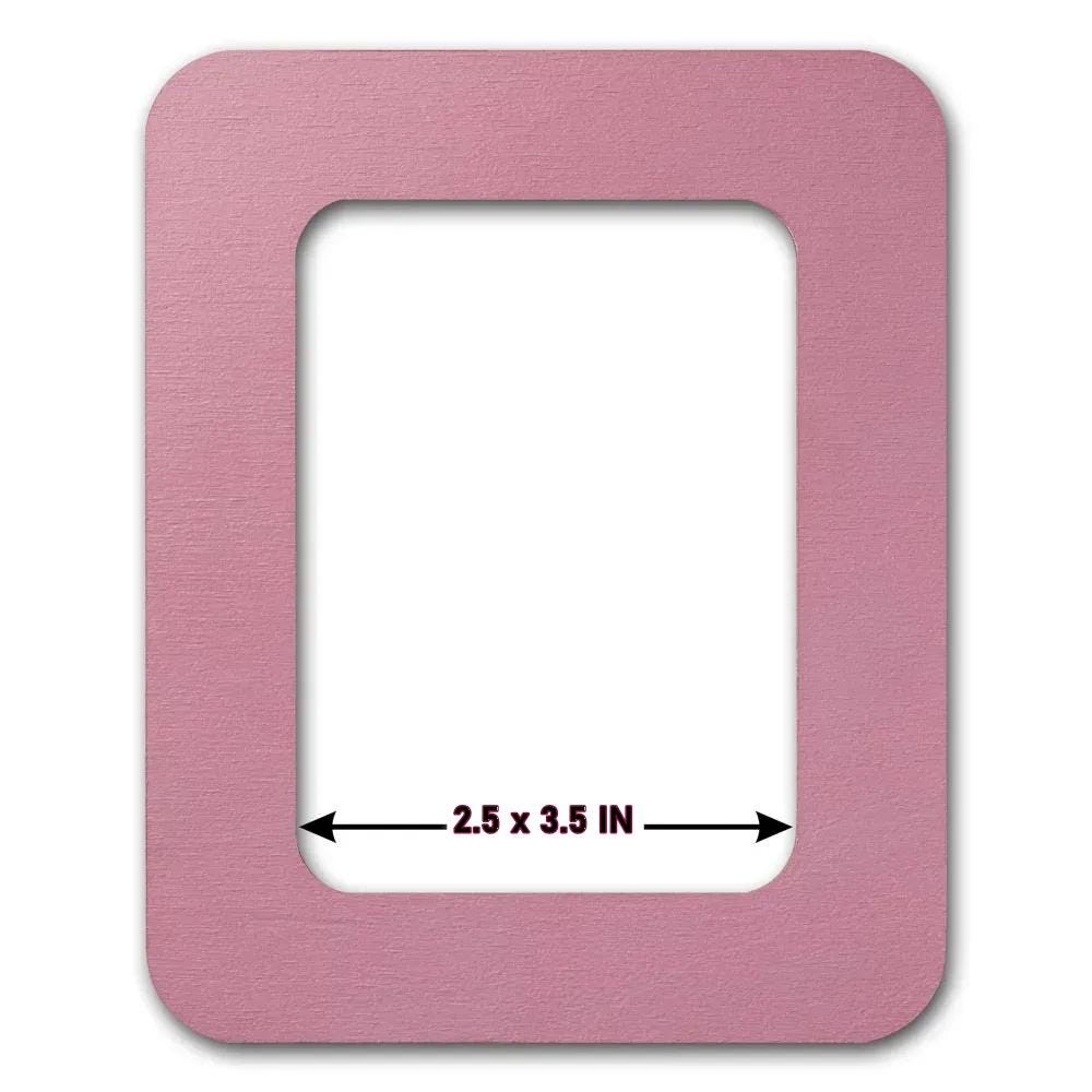 Vertical Pink Plywood Embroidery Hoop with Magnetic Holders (2.5x3.5 IN), plain, hand-painted