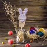 Bead Embroidery Kit: Easter Egg with Ears on stick, DIY Craft (LK-092)