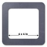 Plywood Embroidery Hoop with Magnetic Holders (4x4 IN), gray plain, hand-painted
