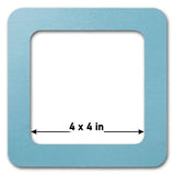 Plywood Embroidery Hoop with Magnetic Holders (4x4 IN), pastel green-blue, plain, hand-painted