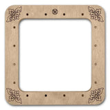 Plywood Embroidery Hoop with Magnetic Holders (5.5x5.5 IN), gray, plain, hand-painted