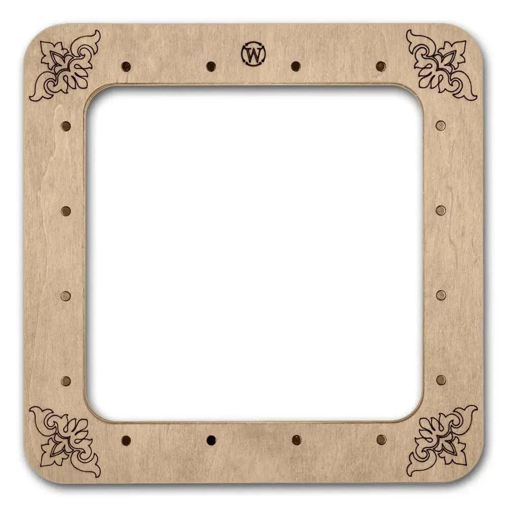 Plywood Embroidery Hoop with Magnetic Holders (5.5x5.5 IN), gray, plain, hand-painted