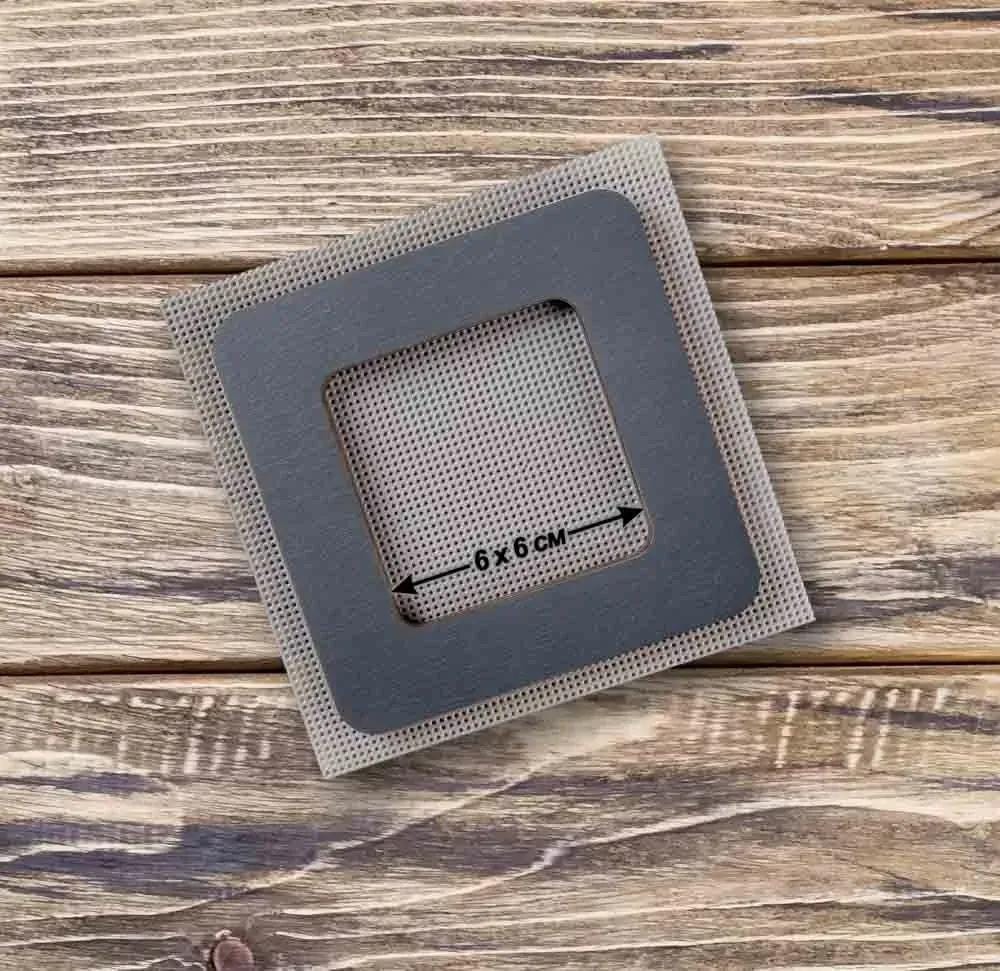 Small Gray Plywood Embroidery Hoop with Magnetic Holders (2.4x2.4 IN), plain, hand-painted