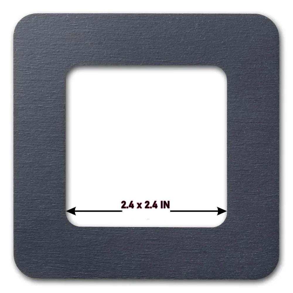 Small Gray Plywood Embroidery Hoop with Magnetic Holders (2.4x2.4 IN), plain, hand-painted